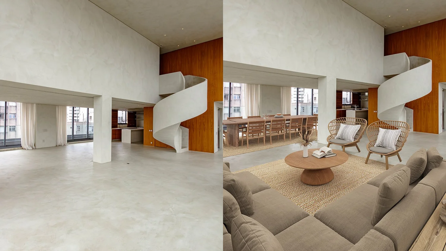 A cobertura duplex dos Jardins com a ambientação virtual da RUUM