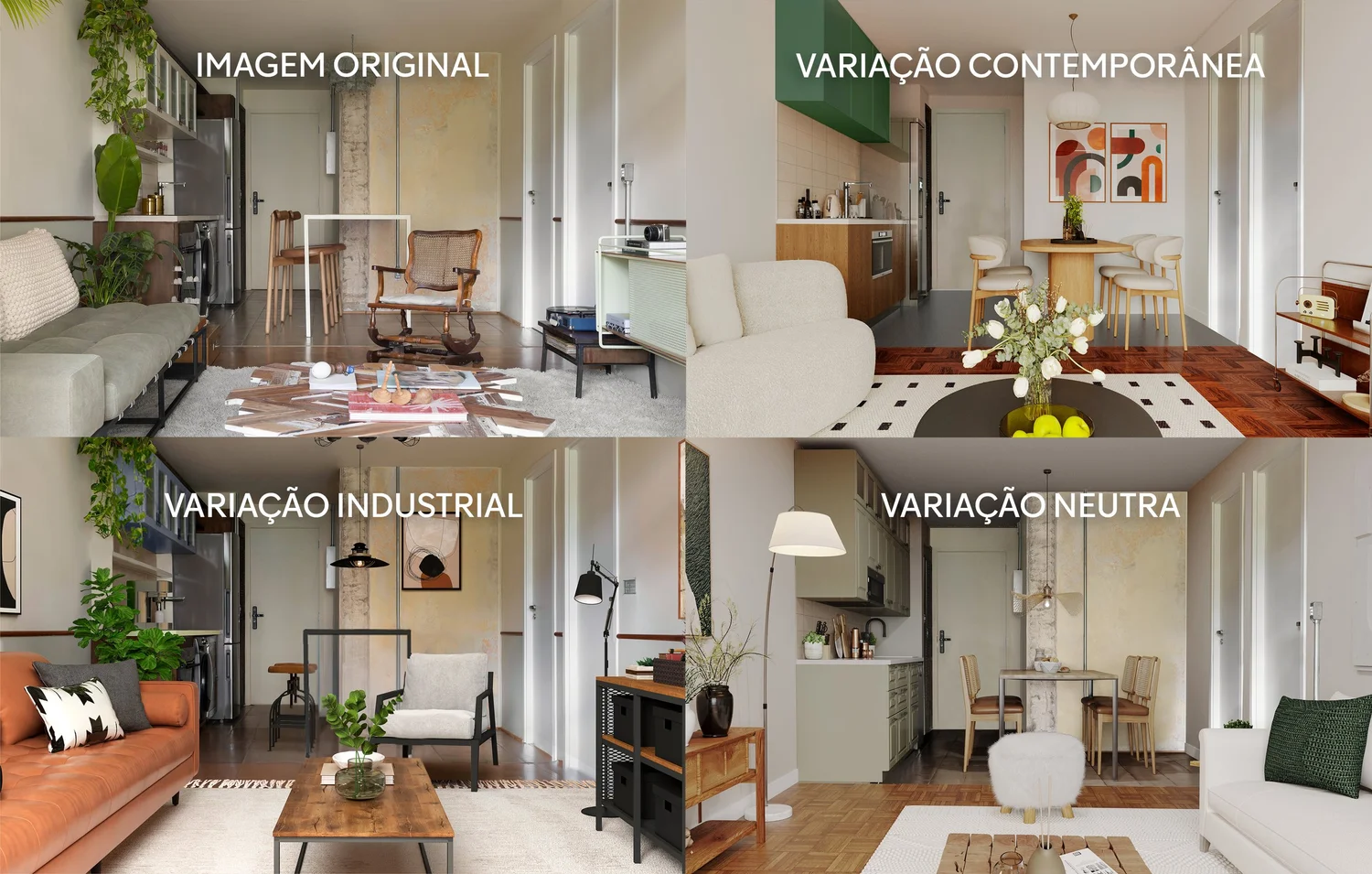Variação de ambientação do mesmo decorado, criada pela RUUM