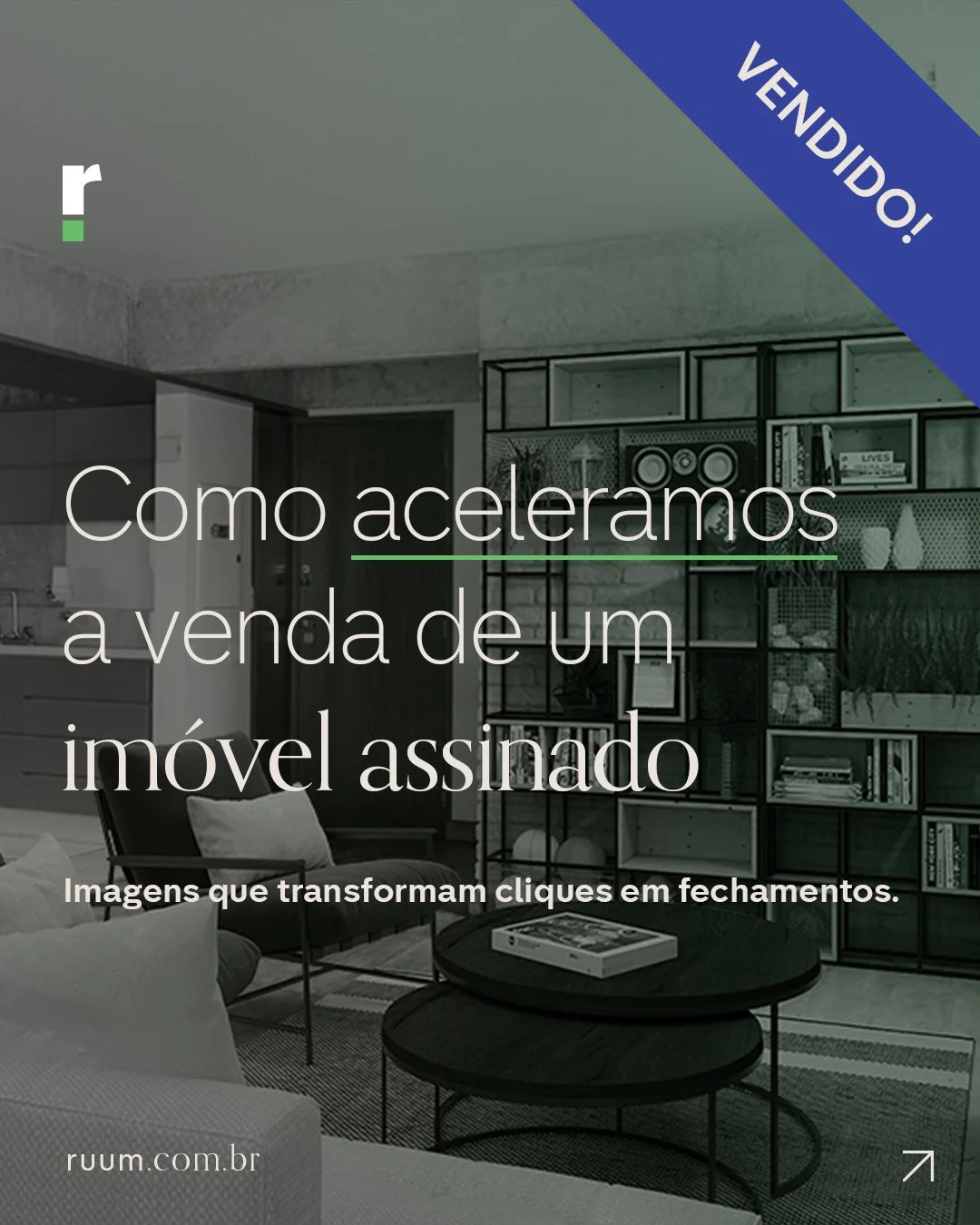 Apartamento industrial de 84 m² ambientado pela RUUM